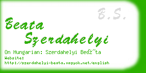 beata szerdahelyi business card